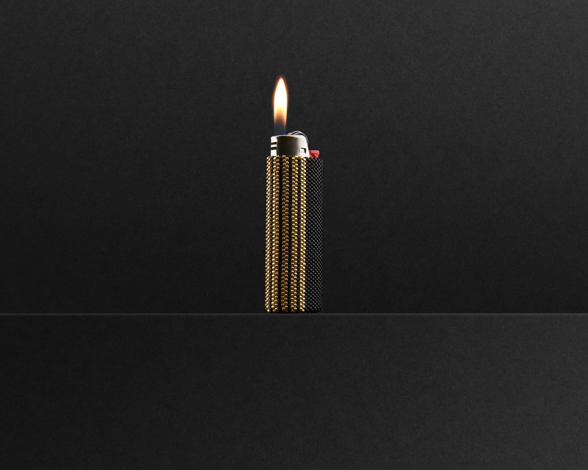 Hand beaded lighter sleeve